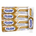 Super Poli-Grip Extra Care Protez Yapıştırıcı Krem, Çinko İçermeyen Protez Kremi - 62 ml (4'lü Paket)