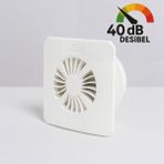 Süper Sessiz Aspiratör 120 mm Banyo Wc Tuvalet Havalandırma Fanı Duvar Tipi Aspiratör Mutfak Hava - Beyaz