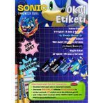 Super Sonic Temalı Kişiye Özel Suya Dayanıklı Okul Etiketi – 258 Adet Isimli Çıkartma - 1 - Çok Renkli