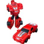 Super Warrior Mini Plastik Gövdeli Dönüşebilen Robot Araba 7.5 Cm Kırmızı