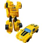 Super Warrior Mini Plastik Gövdeli Dönüşebilen Robot Araba 7.5 Cm Sarı