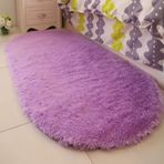 Süper Yumuşak Kabarık Suni Kürk Oval Halı Yıkanabilir Kaymaz Tüylü Halı Oturma Odası Yatak Odası ve Çocuk Odası Dekoru için Uzun Peluş Alan Halısı Kanepe Başucu veya Yoga Deve için 40x60 cm