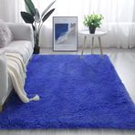 Süper Yumuşak Kadife Oturma Odası Halısı Büyük Yatak Odası Yemek Odası Uzun Tüylü Halı Yıkanabilir Kaymaz İç Mekan Gül Halısı 80 x 150 cm