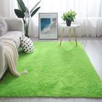 Süper Yumuşak Kadife Oturma Odası Halısı Büyük Yatak Odası Yemek Odası Yıkanabilir Kaymaz Uzun Tüylü Halı İç Mekan Gül Rengi 80 x 150 cm