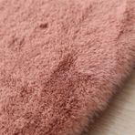 Süper Yumuşak Pembe Sahte Tavşan Kürk Halı 200x300 cm Şekilli Sandalye ve Kanepe Örtüsü Peluş İmitasyon Kürk Halı Oturma Odası için Rahat Kanepe Battaniye Ev Dekoru