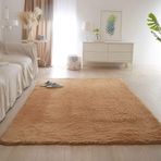 Süper Yumuşak Shaggy Halı 40x60 cm Kaymaz Mutfak Halısı Yemek Odası Mutfak Kafe Salon Kanepeleri vb. için Peluş Doku ve Kaymaz Tabanlı Ordu Yeşili Rahat Halı