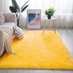 Süper Yumuşak Shaggy Halı Oturma Odası Yatak Odası Çocuk Odası için Büyük Yıkanabilir Kaymaz Modern Bej Halı 200x300 cm