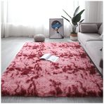 Süper Yumuşak Suni Kürk Halı Oturma Odası Yatak Odası Çocuk Odası için Kabarık Shaggy Halı Modern Yüksek Havlı Peluş Tasarımlı Mavi 1,40 x 60 cm