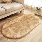 Süper Yumuşak Tüylü Oval Alan Halısı Oturma Odası için Kaymaz Modern Yatak Odası Halısı Büyük Koridor Shag Halı Oda için Açık Gri 80x180 cm