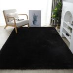 Süper Yumuşak Yıkanabilir Kaymaz Shaggy Alan Halı Oturma Odası Yatak Odası ve Çocuk Odası Modern Bej Halı 200x300 cm