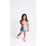 Superbaby Premium Kalite %100 Pamuk Kız Çocuk Anna & Elsa Baskılı Yazlık Şortlu Takım - 5 - 6 Yaş - Pembe