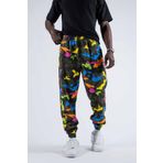 SUPERBLUE Erkek Kamuflaj Desenli Bol Renkli Jogger Pantolon