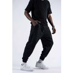 SUPERBLUE Erkek Pile Basic Bol Siyah Jogger Şalvar Pantolon