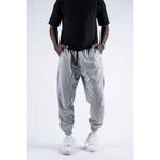 SUPERBLUE Erkek Pileli Basic Bol Gri Jogger Şalvar Pantolon