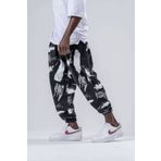 SUPERBLUE Erkek Yazlık Desenli Füme Jogger Şalvar Pantolon