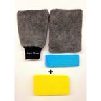 Superclean Mikrofiber Eldivenli Lüks Oto Yıkama Seti