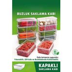 Supercupp Plastik Kapaklı Saklama Kabı Kilitli,Dondurucu,Buzdolabı,Oyuncak,Yemek,Kahve - 10Adet Mavi