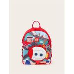 Supercute Two In One Sırt Çantası - Rocket - Kırmızı - Okul Sırt Çantası - 28x35x14