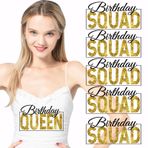 SUPERDANT 6 Adet Queen Squad Isı Transferi Çiçek Desenli Doğum Günü Ütü Resimleri Plastik Folyo Logo Çıkartma Seti Kıyafetler Tişörtler için Ütü Resimleri, Yelken Bezi Çantaları, Ceketler, El İşleri