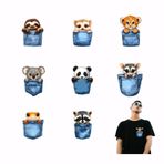 SUPERDANT 9 Stil Cep Hayvanları Isı Transferi Panda Leopar Zürafa Ütüyle Yapılan Transferler Plastik Film Logo Çıkartmalar Seti Giyim Ütü Çıkartmaları Tişört Kanvas Çantalar Ceketler Kendin Yap El