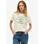 SUPERDRY Baskılı T-Shirt, M, 5003326723, Beyaz, Kadın