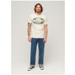 Superdry Bisiklet Yaka Baskılı Beyaz Erkek T-Shirt M1011910A3KU_GASOLINE WORKWEAR TEE