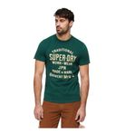 Superdry Bisiklet Yaka Baskılı Erkek T-Shirt M1011906A9Vk_Workwear Flock Graphıc, Yeşil, M