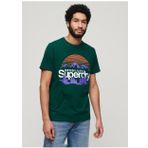 Superdry Bisiklet Yaka Baskılı Koyu Yeşil Erkek T-Shirt M1011911A8UM_GREAT OUTDOORS NR GRAP