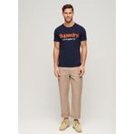Superdry Bisiklet Yaka Baskılı Lacivert Erkek T-Shirt M1011985A97T_CORE LOGO CLASSIC WASH