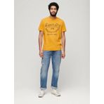 Superdry Bisiklet Yaka Baskılı Sarı Erkek T-Shirt M1011905A2AO_COPPER LABEL SCRIPT TE