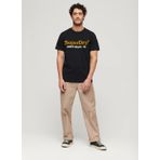 Superdry Bisiklet Yaka Baskılı Siyah Erkek T-Shirt M1011894A9RN_VENUE DUO LOGO T SHIRT