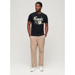 Superdry Bisiklet Yaka Baskılı Siyah Erkek T-Shirt M1011918A12A_RETRO ROCKER GRAPHIC T