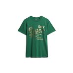 SUPERDRY Bisiklet Yaka Baskılı T-Shirt, M, 5003135329, Yeşil, Erkek