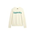 Superdry Bisiklet Yaka Krem Erkek Sweatshırt M2013714AC1T_CLASSIC CORE LOGO SWEA