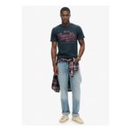 Superdry Bisiklet Yaka Lacivert Erkek T-Shirt M1012025A98T_CLASSIC VL GRAPHIC T S