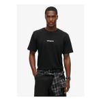 Superdry Bisiklet Yaka Siyah Erkek T-Shirt M1012028A02A_MICRO Logo Graphıc Loo