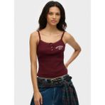 Superdry Bordo Kadın Logo Baskılı Atlet W6012154A - XS