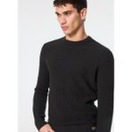 Superdry Düz Yaka Normal Düz Siyah Erkek Kazak M6110657A7BT_TEXTURED CREW KNIT JUM