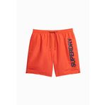 Superdry Erkek 17 inç yüzme şortu, geri dönüştürülmüş malzeme, spor grafiği, Kiraz Domates Kırmızısı, S