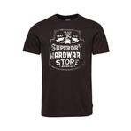 Superdry Erkek Camiseta Estampada iş gömleği, Vintage Siyah, S