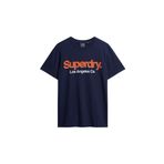 Superdry Erkek Core Logo Klasik Yıkanmış Tişört, Mavi, Mavi, M