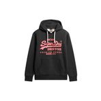 Superdry Kapüşon Yaka Erkek Sweatshırt M2013704A1Bj_Neon Vl Graphıc Hoodıe, Siyah, M