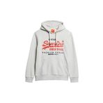 SUPERDRY Kapüşon Yaka Sweatshirt Duo Vintage Logo Hoodi, S, 5003215470, Gri, erkek