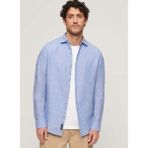 SUPERDRY Normal Açık Mavi Düz Erkek Gömlek M4010607AFZY_STUDIOS CASUAL LINEN L