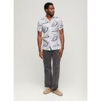 Superdry Normal Çok Renkli Desenli Erkek Gömlek M4010810A2EP_OPEN Collar Prınt Lıne - XL