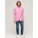 Superdry Normal Pembe Düz Erkek Gömlek M4010607ATZJ_STUDIOS CASUAL LINEN L
