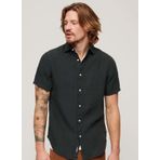 Superdry Normal Siyah Düz Erkek Gömlek M4010608AAFB_STUDIOS CASUAL LINEN S