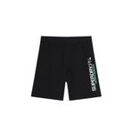 Superdry Rahat Siyah Erkek Şort M7110415A02A_SPORTSWEAR LOGO LOOSE