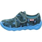 Superfit Bubble Çocuk Ev Kreş Ayakkabısı - Haki Mavi 006273-7010 - Haki - Mavi