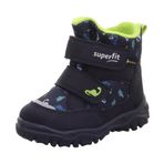 Superfit Husky1 Erkek Çocuk Sıcak Astarlı Gore-tex Kar Çizmesi, Mavi Açık Yeşil 8000, 24 EU Geniş